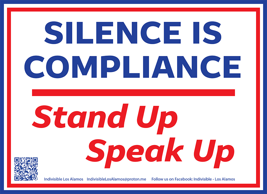 Silence is Compliance sign